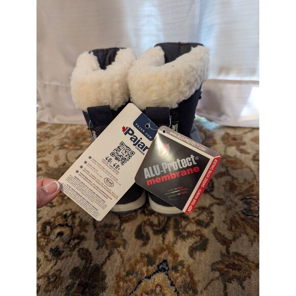 Pajar Canada Marcel Kids (US 4Y) Boots Blue Winter Waterproof - Picture 4 of 6